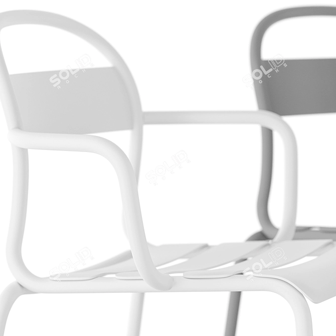 Colos Stecca 5/6 Modern Armchairs 3D model image 3