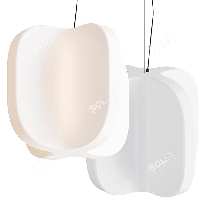 Contemporary Polyethylene Pendant Lamp 3D model image 2