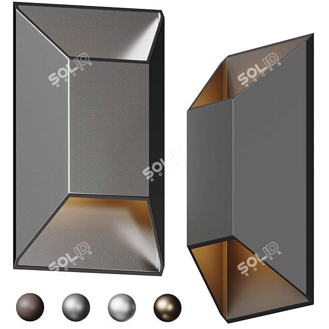 Modern Outdoor Wall Sconce 3D model image 1