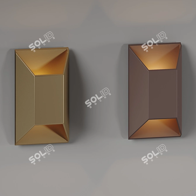 Modern Outdoor Wall Sconce 3D model image 2