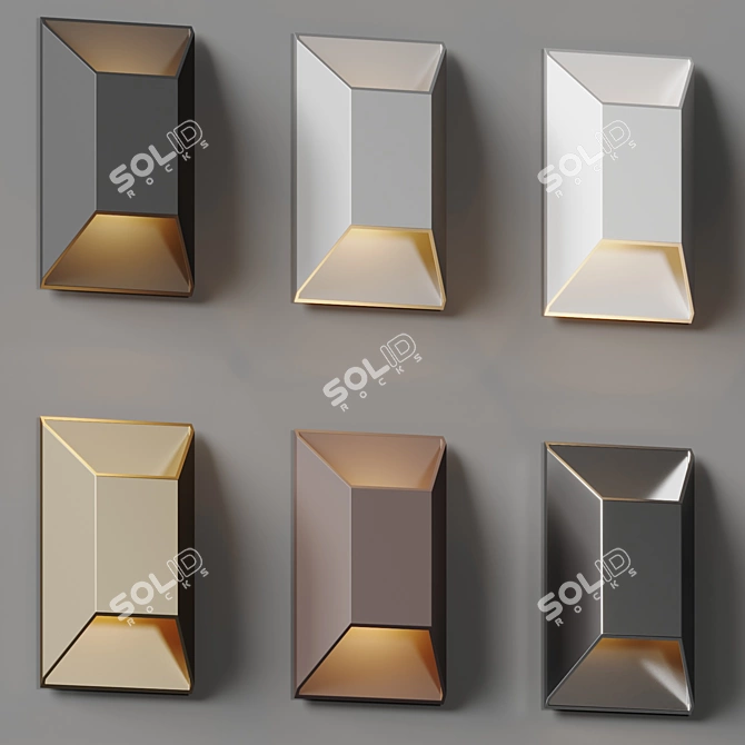 Modern Outdoor Wall Sconce 3D model image 4