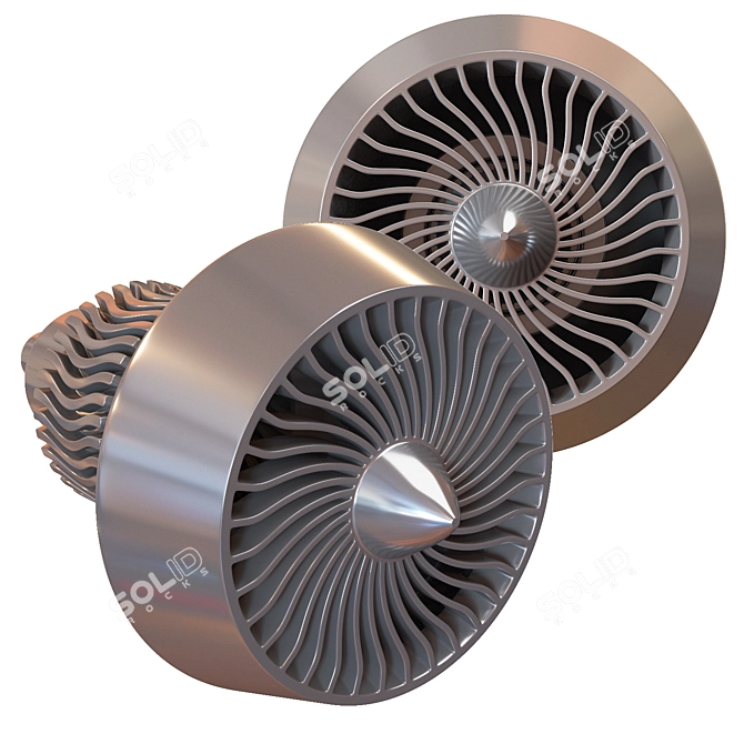 High-Poly Jet Engine Model 3D model image 2