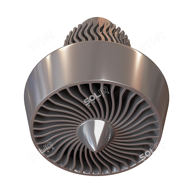 High-Poly Jet Engine Model 3D model image 3