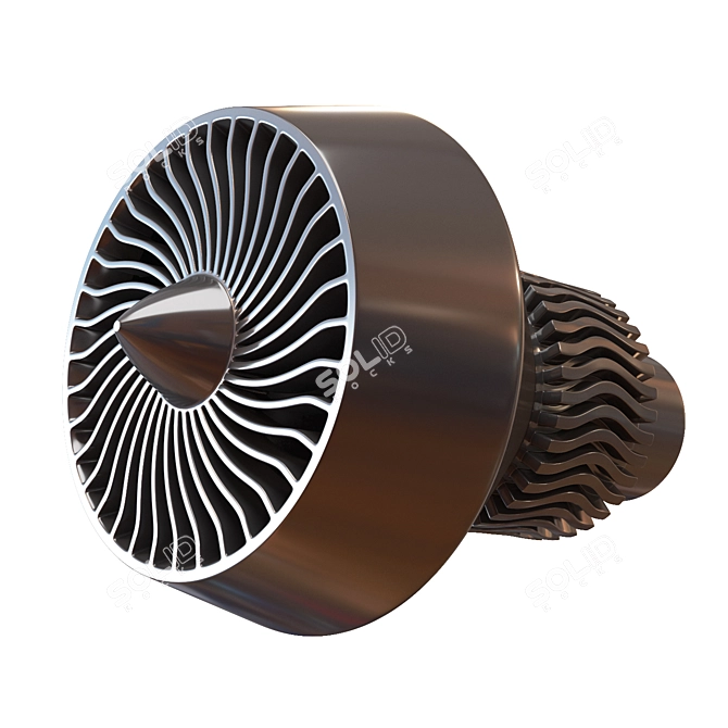 High-Poly Jet Engine Model 3D model image 5