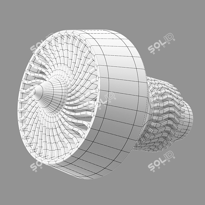 High-Poly Jet Engine Model 3D model image 6