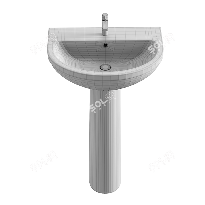 DIWO Kolomna Sink 0110 3D model image 3