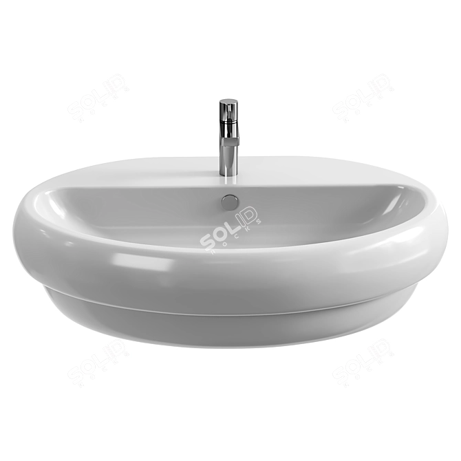 DIWO Самара 60 см фаянсовая раковина 3D model image 2