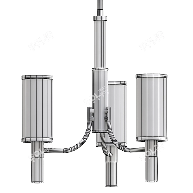 Contemporary Paulino Chandelier Fixture 3D model image 3