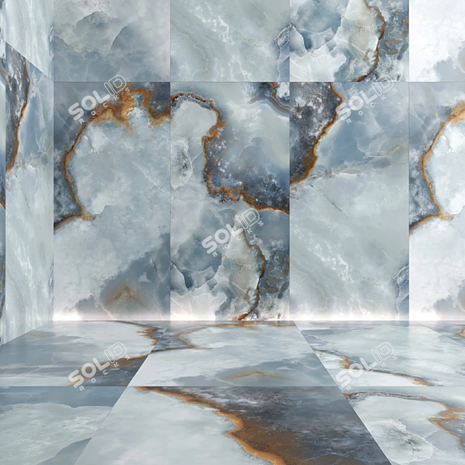 Marble Multi-Color Tile Set 3D model image 2