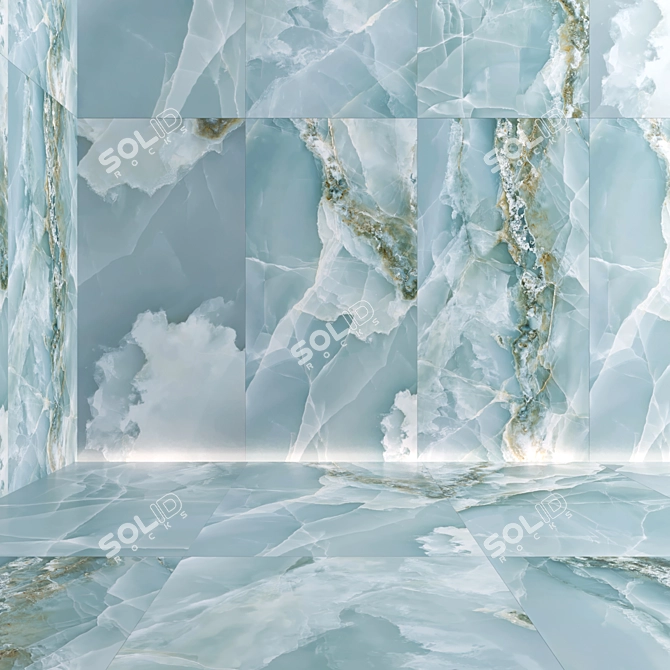 Marble Multi-Color Tile Set 3D model image 3