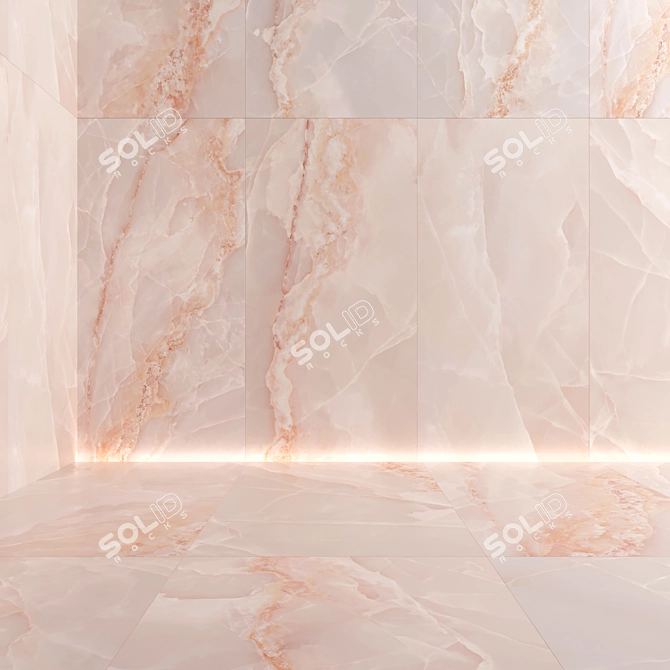 Marble Multi-Color Tile Set 3D model image 4