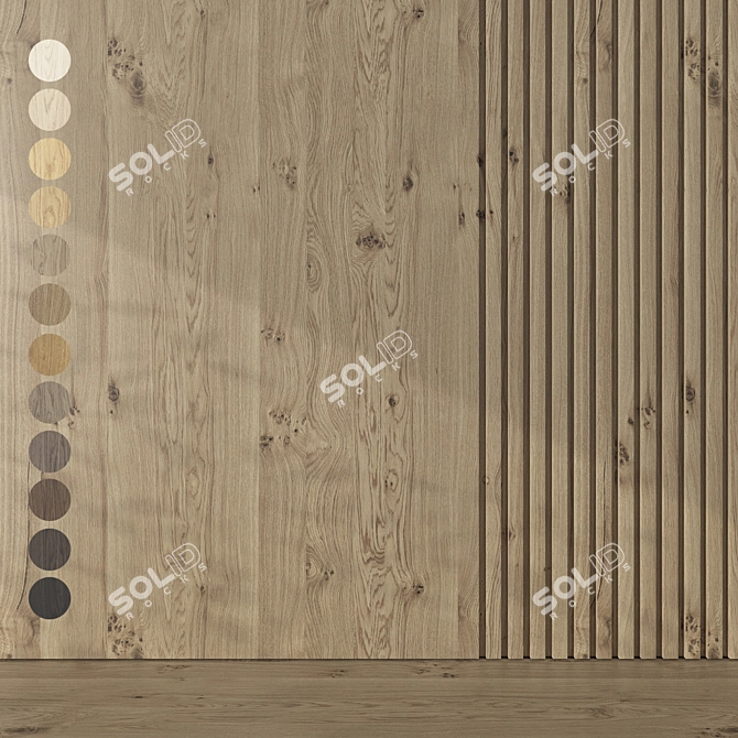  Seamless Oak Textures Pack 3D model image 1
