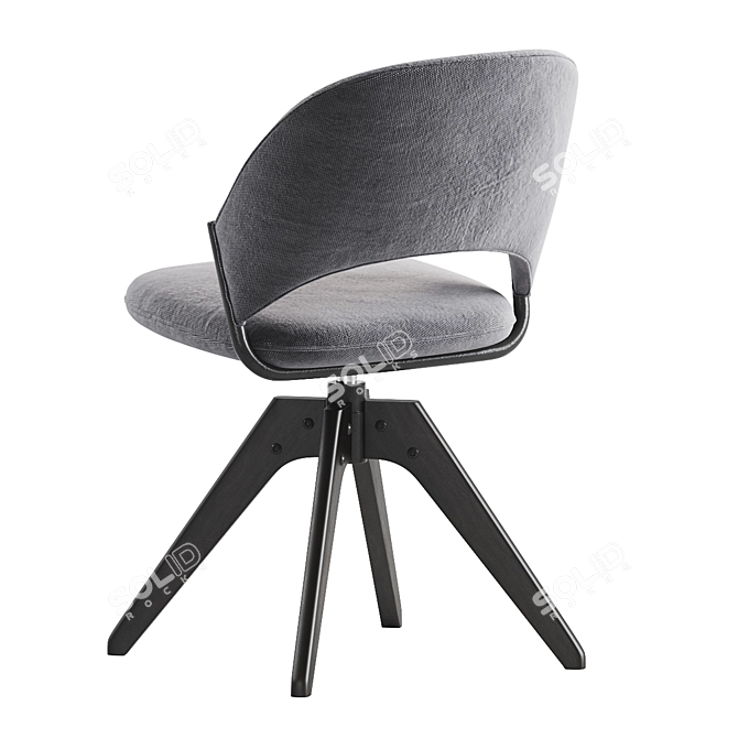 Elegant Velvet Office Desk Chair 3D model image 3