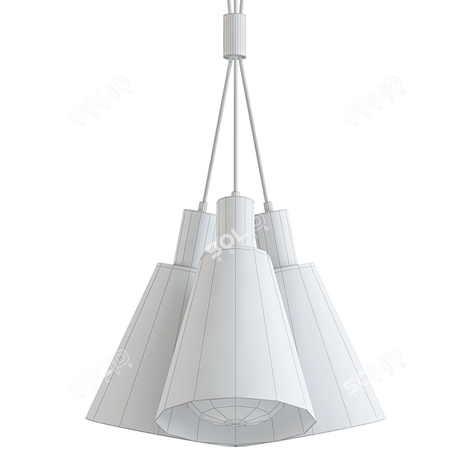 Modern Pendant Light Sconce Fixture 3D model image 2