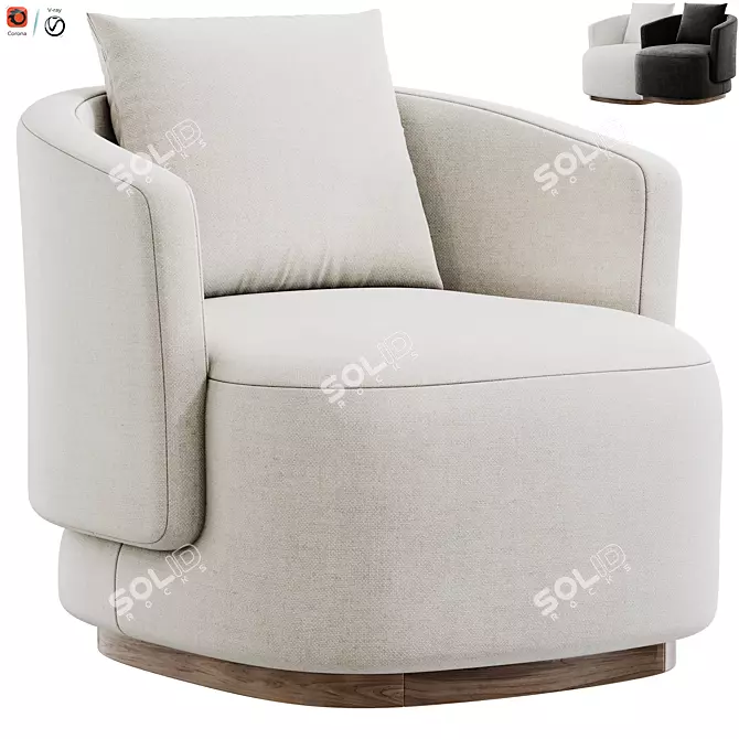Modern Caspia Armchair Model Design 3D model image 1