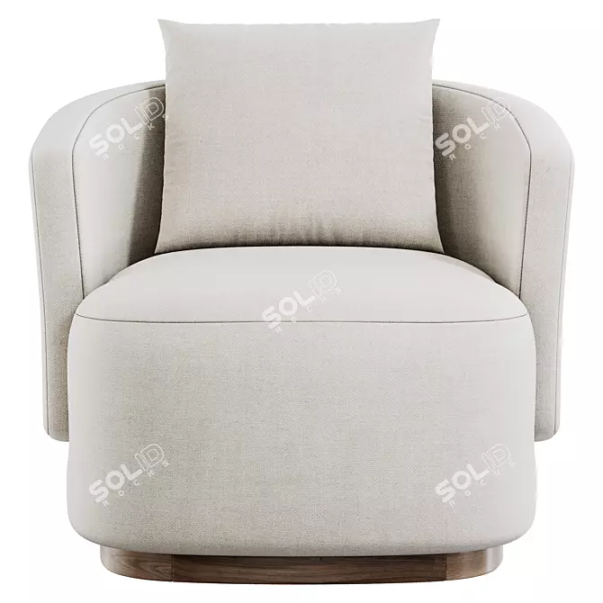 Modern Caspia Armchair Model Design 3D model image 4