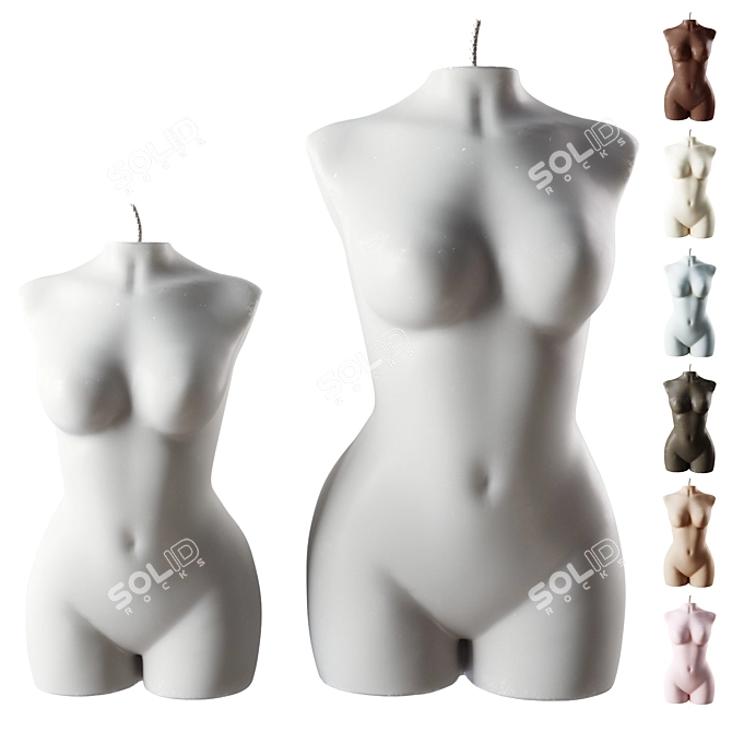 Hourglass Sisters Figure Candles 3D model image 1