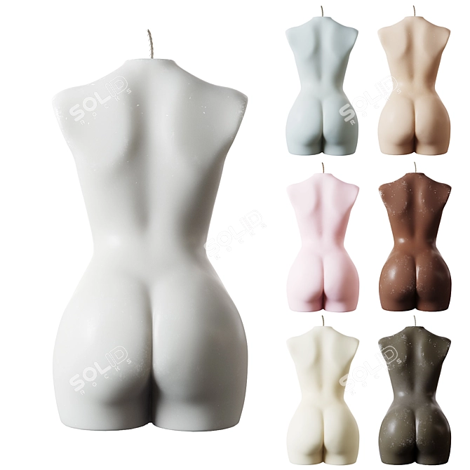 Hourglass Sisters Figure Candles 3D model image 4