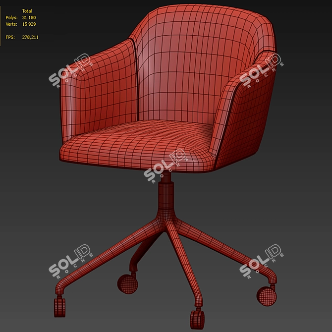 Sleek Mod RS Chair 3D model image 6