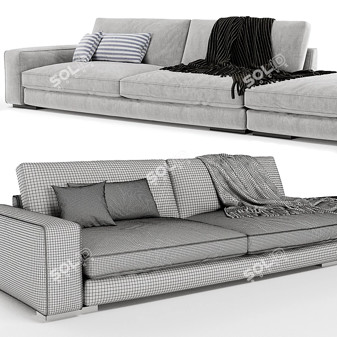 Holden Open End Sofa 3D	Model 3D model image 3