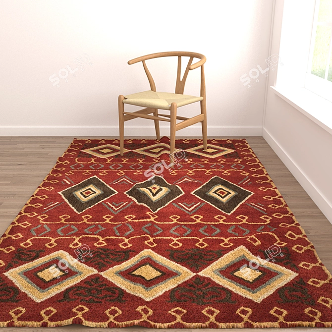 Rugs Collection with Displacement Mods 3D model image 5