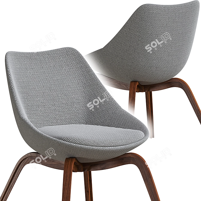 Elegant Porada Penelope Chair 3D model image 4