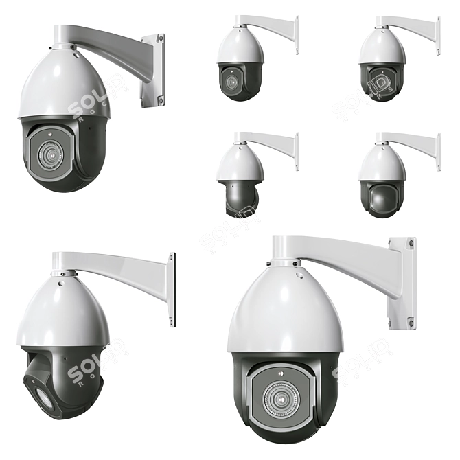 Surveillance Camera System Kit 3D model image 4