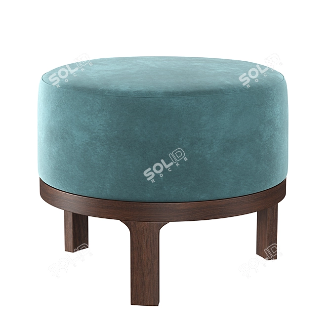 Minimalist Round Twils Conde Pouf 3D model image 5