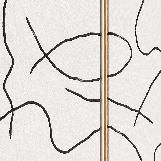 Linen Hand Embroidery Set "Cosmos 3D model image 6