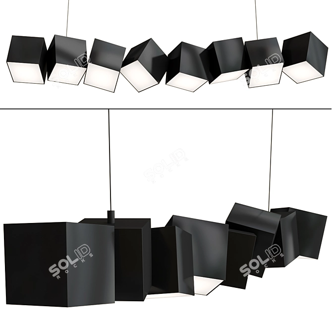 Geometric Pendant Lamp by OBLURE 3D model image 1
