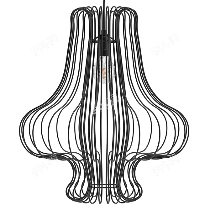 Modern Steel Lampshade Can-Can 3D model image 1