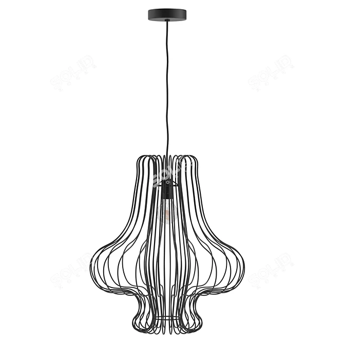 Modern Steel Lampshade Can-Can 3D model image 2