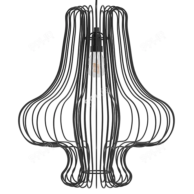 Modern Steel Lampshade Can-Can 3D model image 4