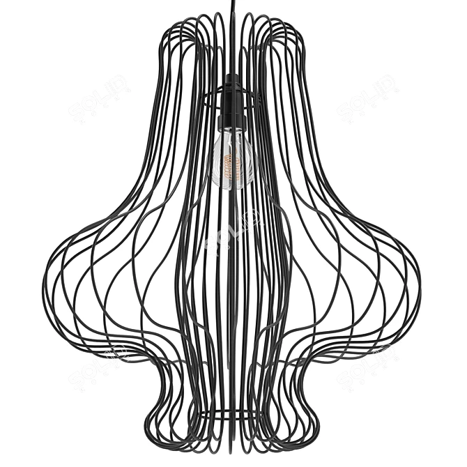 Modern Steel Lampshade Can-Can 3D model image 5