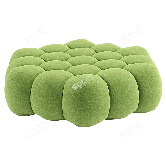 Luxury Fabric Bubble Pouf 3D model image 1