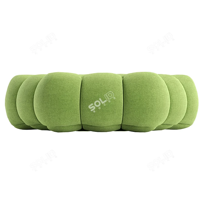 Luxury Fabric Bubble Pouf 3D model image 2