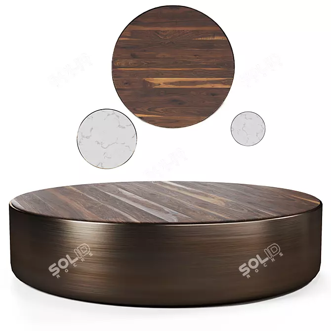 Elegant Filicudi Coffee Table Set 3D model image 2