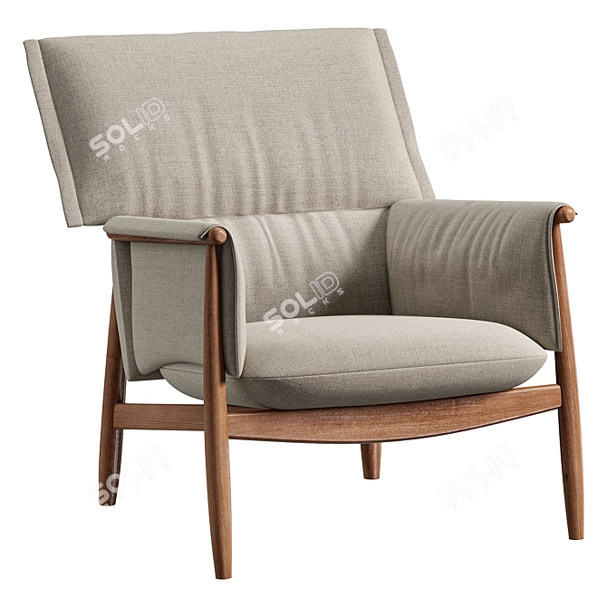 Scandinavian Style Embrace Chair 3D model image 1