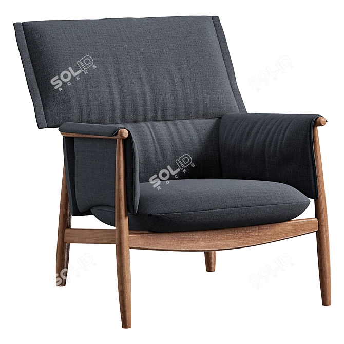 Scandinavian Style Embrace Chair 3D model image 2