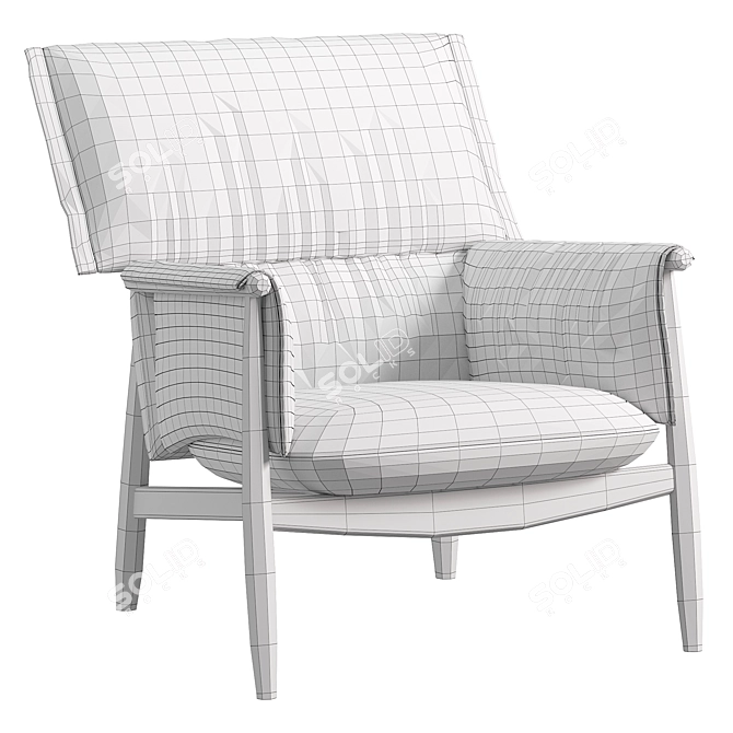 Scandinavian Style Embrace Chair 3D model image 3