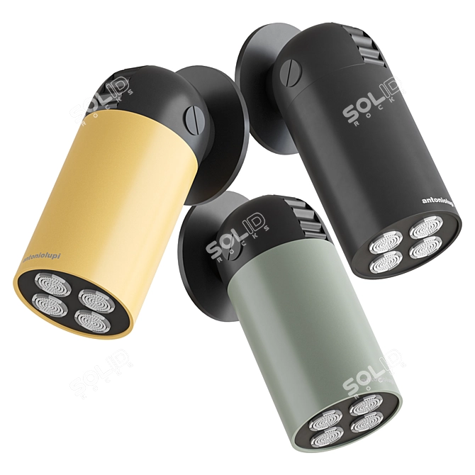 AZIMUT Stainless Steel Black Shower Head 3D model image 2