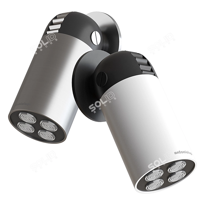 AZIMUT Stainless Steel Black Shower Head 3D model image 3