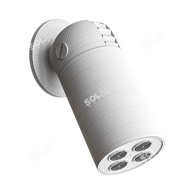 AZIMUT Stainless Steel Black Shower Head 3D model image 4