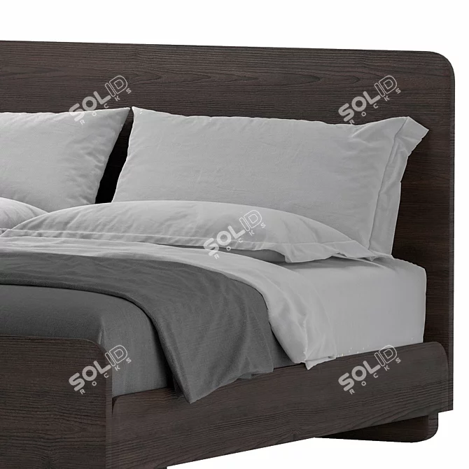 Contemporary Lineground Bed Frame 3D model image 3