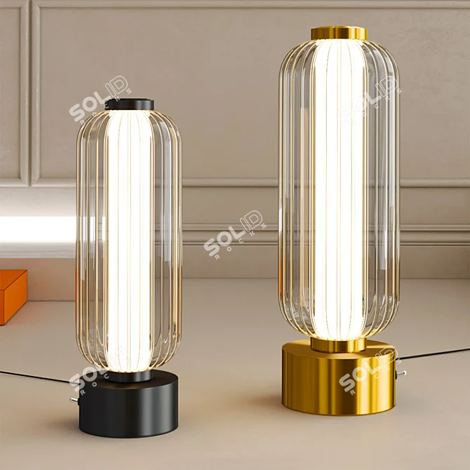 Title: Rustic Charm Elma Table Lamp 3D model image 2