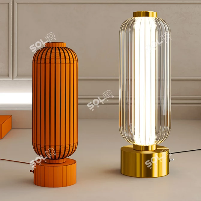 Title: Rustic Charm Elma Table Lamp 3D model image 3