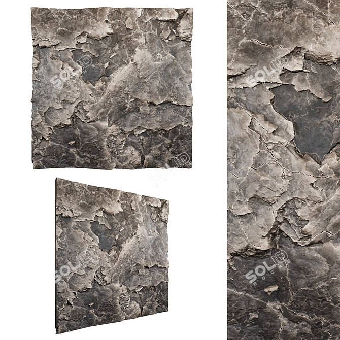 Decor Stone Wall Panel 3D model image 1