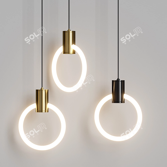 Modern Pendant Light Set 3D model image 3