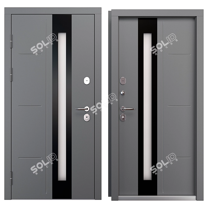 Asti Metal Entrance Door - Bear 3D model image 3