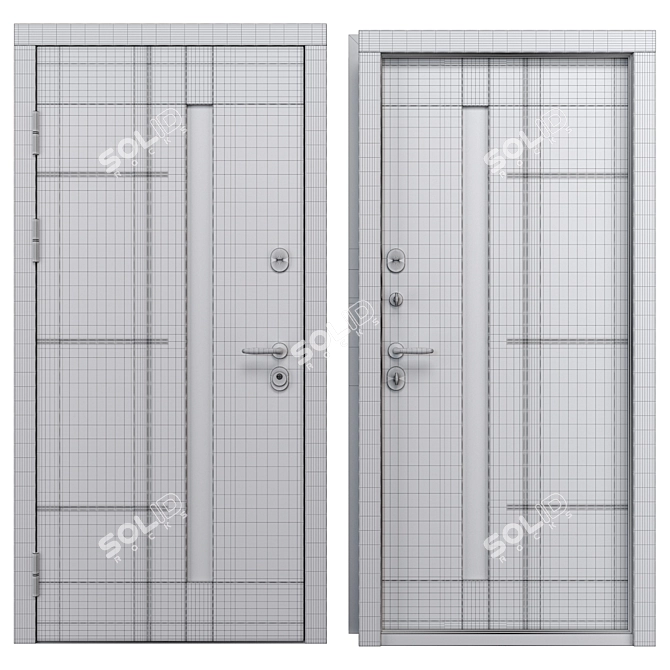 Asti Metal Entrance Door - Bear 3D model image 4